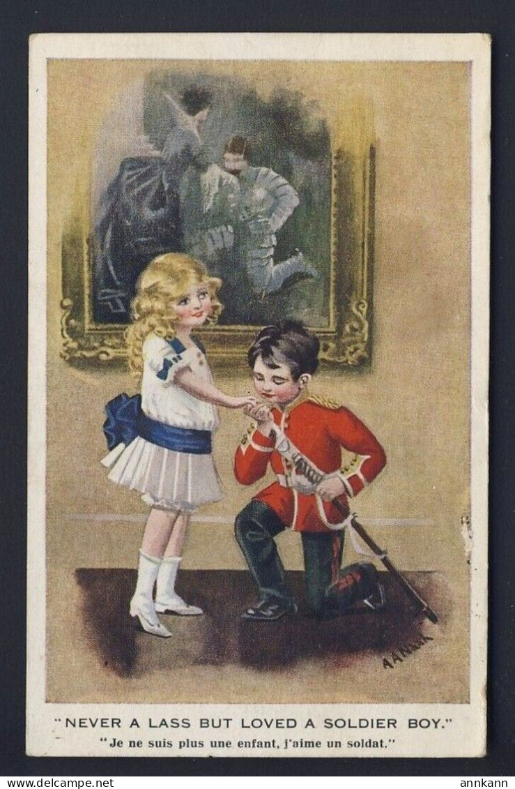 WWI PATRIOTIC - Soldier Sword, Girl - Never A Lass But Loved A Soldier Boy NASH Artist - Guerra 1914-18