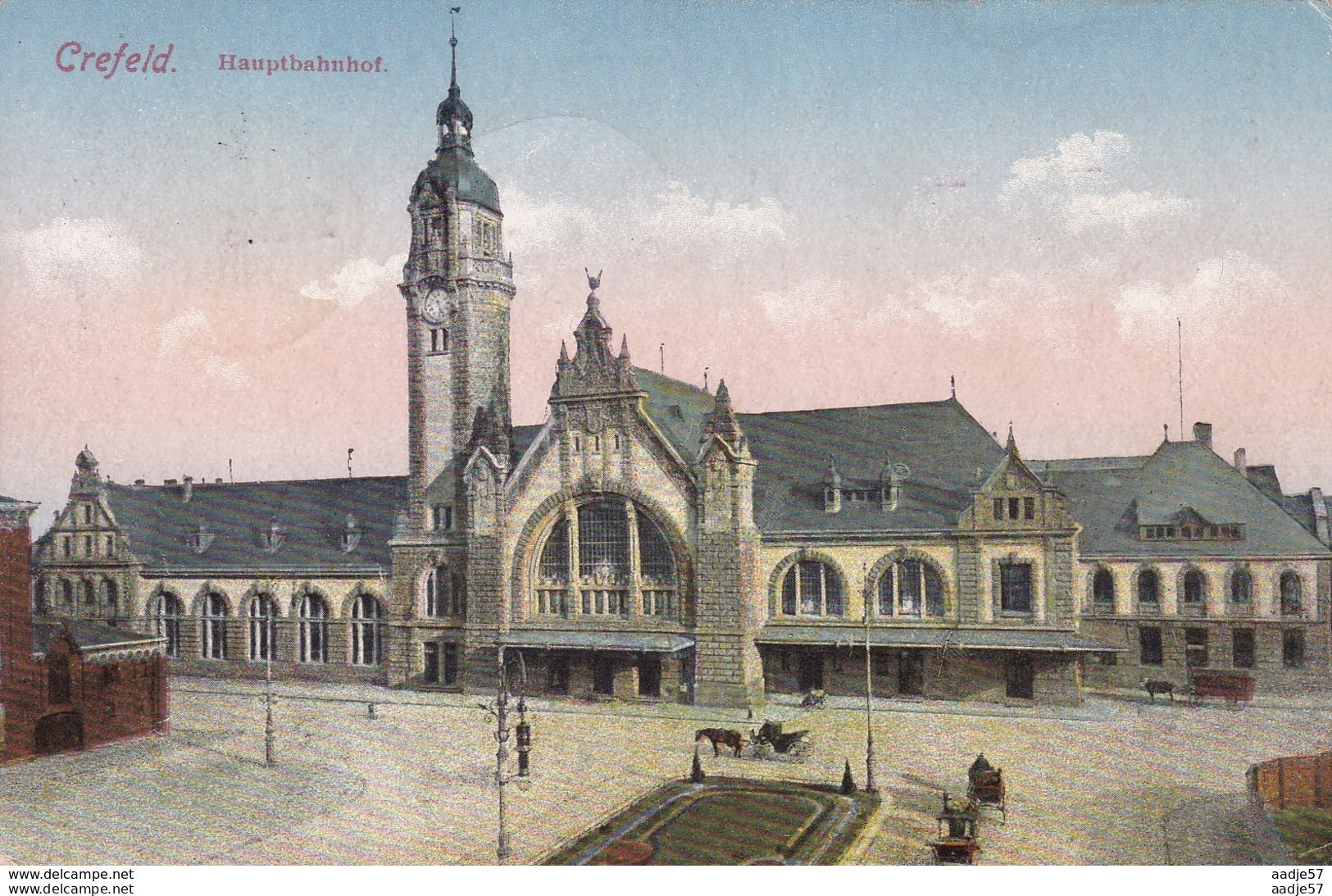 Krefeld Crefeld Hauptbahnhof 1921 - Stations - Zonder Treinen