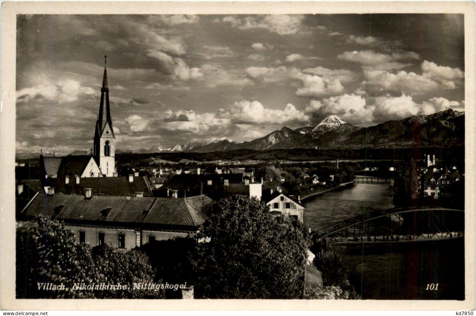 Villach/Kärnten - Villach, Nikolaikirche, Mittagskogel - Villach