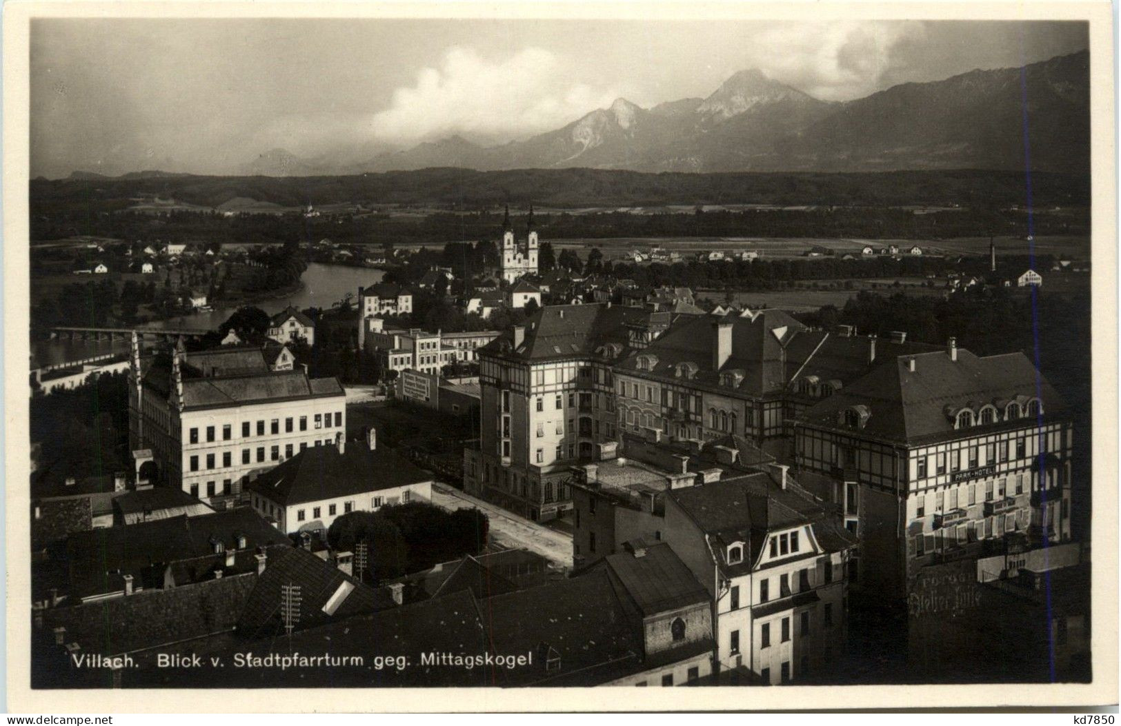 Villach/Kärnten - Villach, Blick V. Stadtpfarrturm Gegen Mittagskogel - Villach