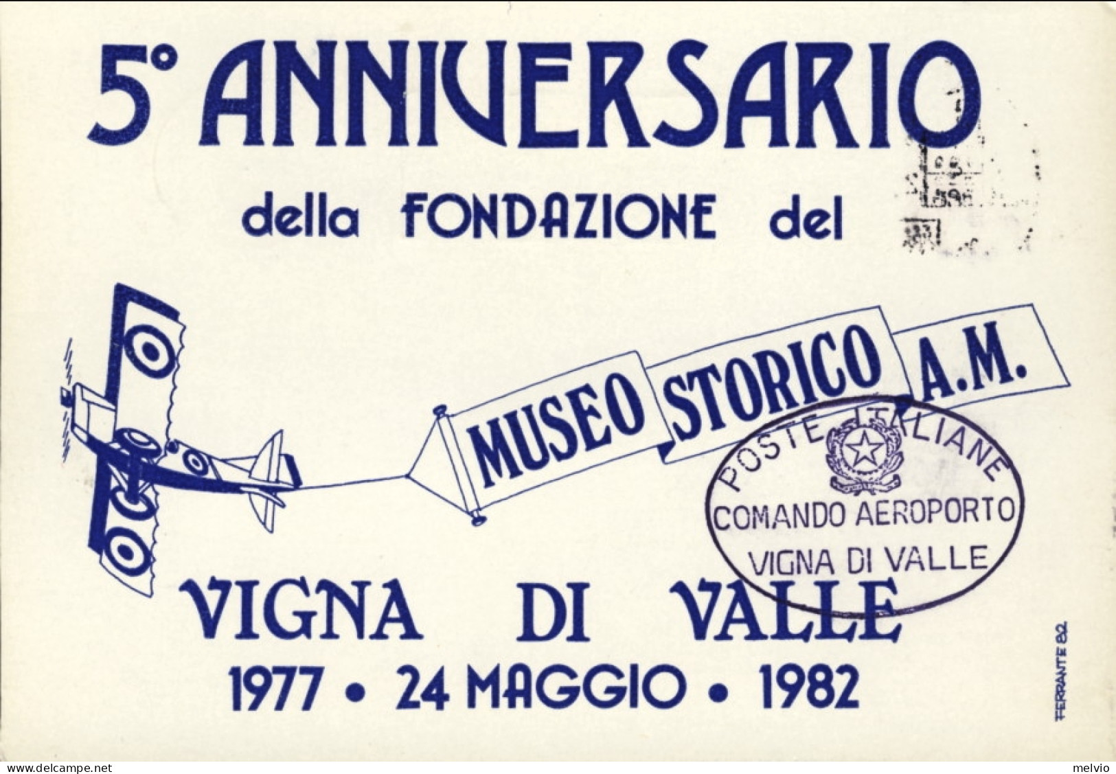 San Marino-1982 Cartolina 5 Anniversario Della Fondazione Del Museo Storico Aero - Corréo Aéreo