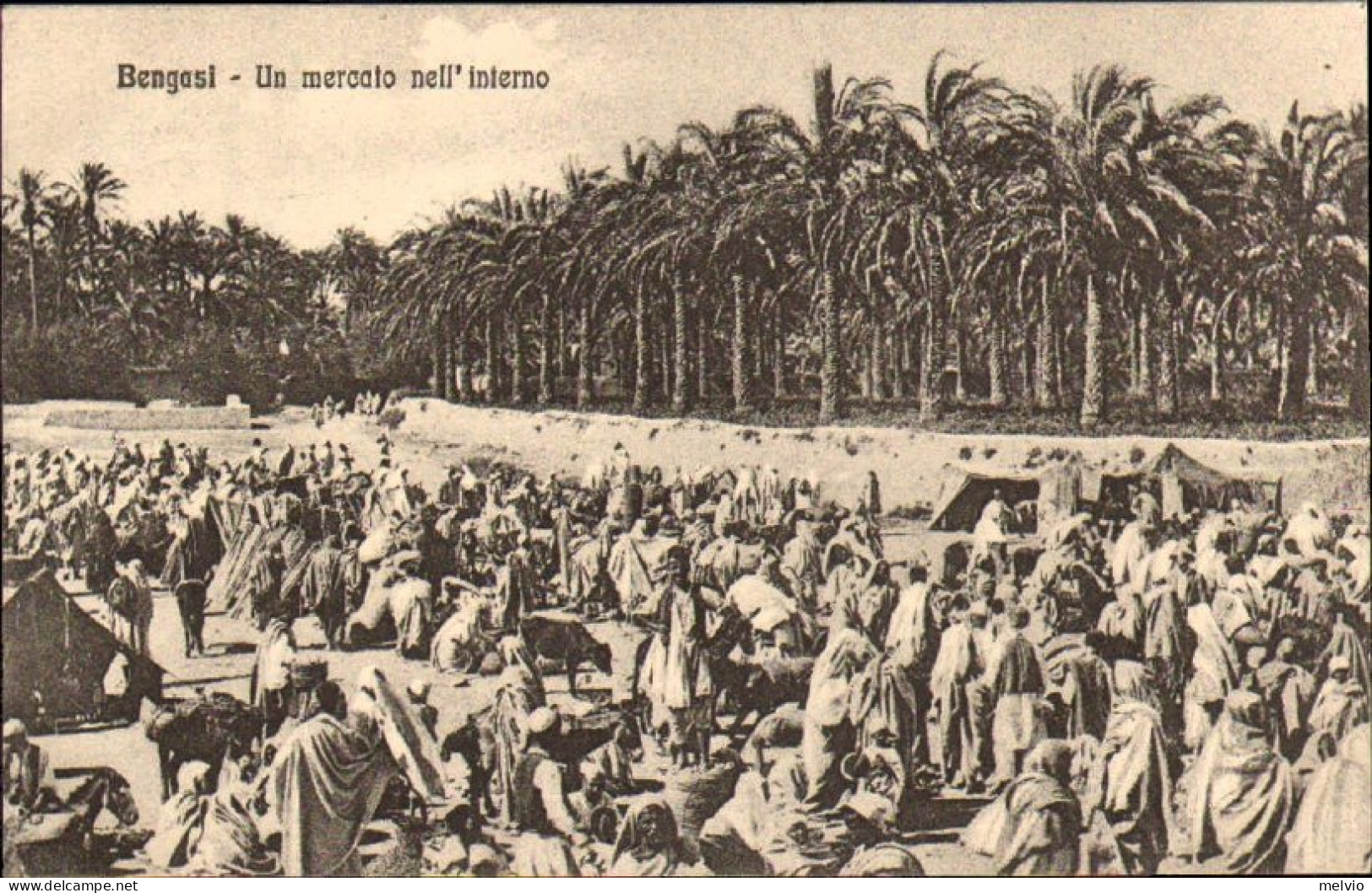 1911/12-"Guerra Italo-Turca,Bengasi Un Mercato Nell'interno" - Tripolitaine