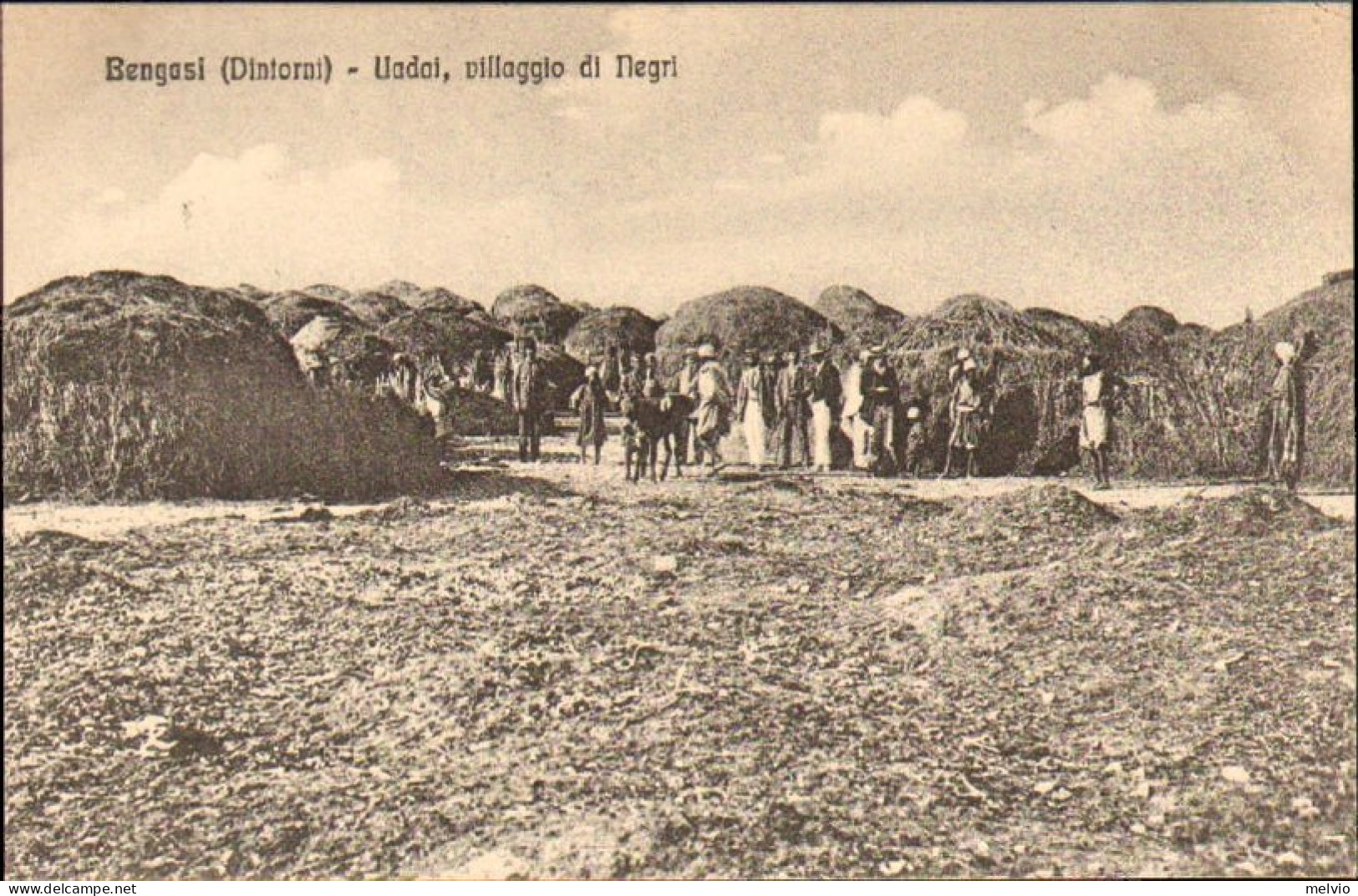 1911/12-"Guerra Italo-Turca,Bengasi (dintorni)-Uadai, Villaggio Di Negri" - Tripolitaine