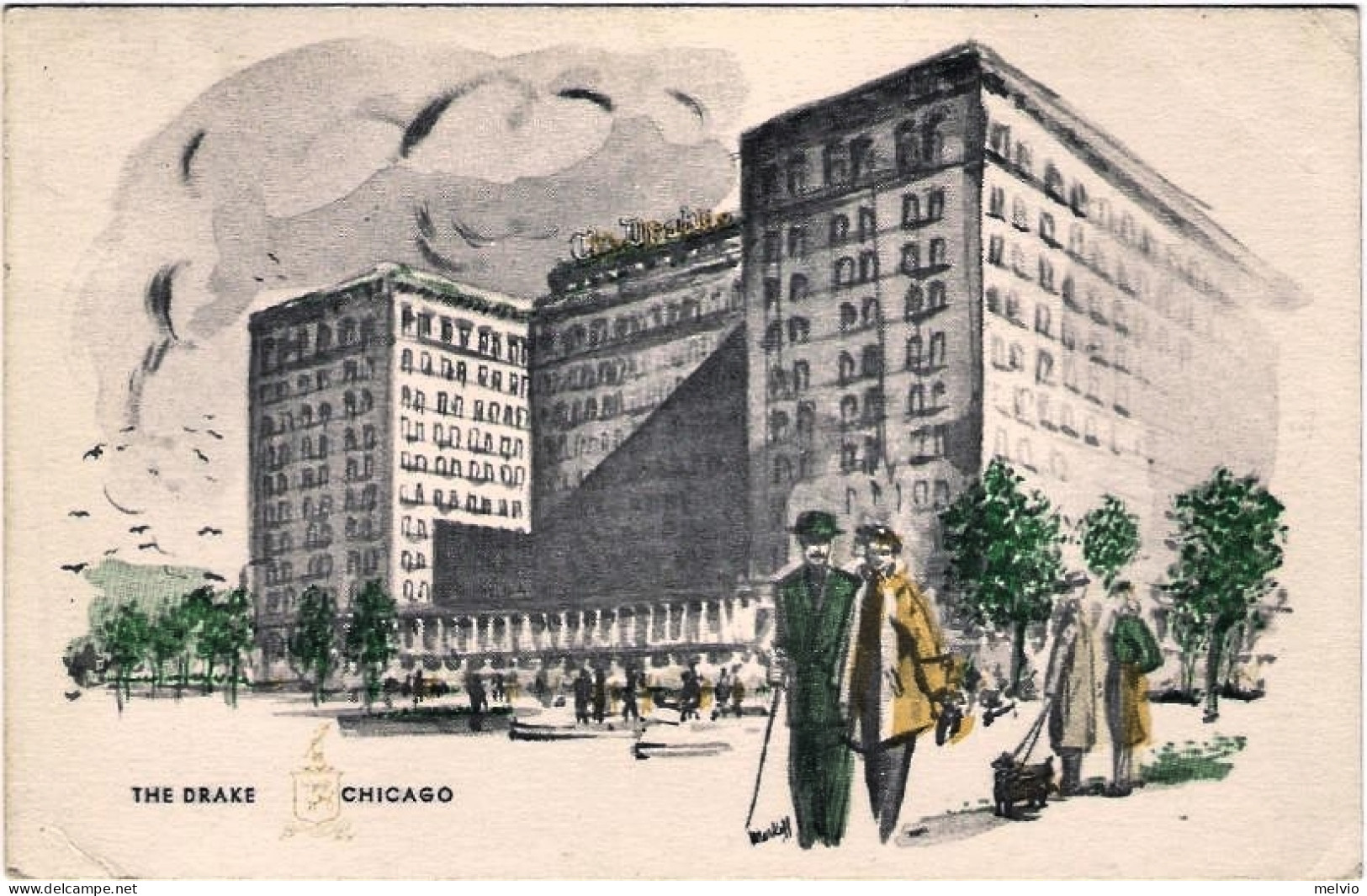 1953-U.S.A. Cartolina Diretta In Italia Del Drake Hotel Di Chicago - Autres & Non Classés