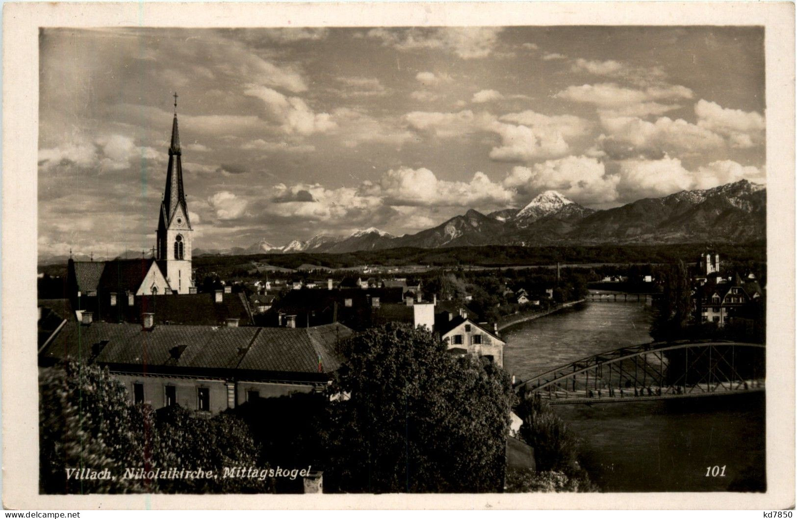 Villach/Kärnten - Villach, Nikolaikirche, Mittagskogel - Villach