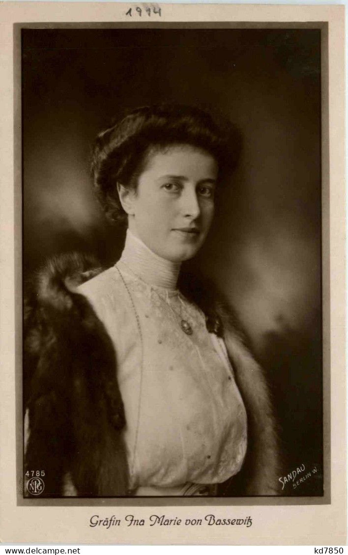 Gräfin Ina Marie Von Bassewitz - Familles Royales