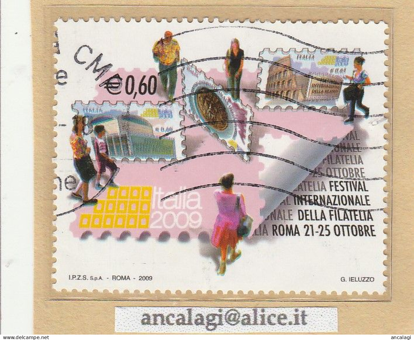 USATI ITALIA 2009 - Ref.1145A "FESTIVAL DELLA FILATELIA" 1 Val. - - 2001-10: Usati