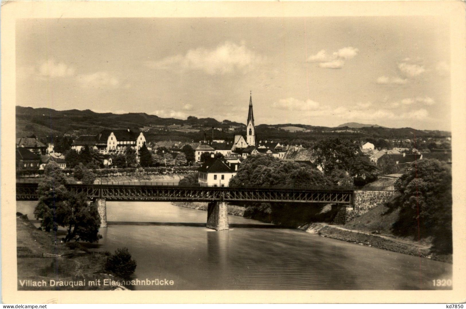 Villach/Kärnten - Villach, Drauquai Mit Eisenbahnbrücke - Villach