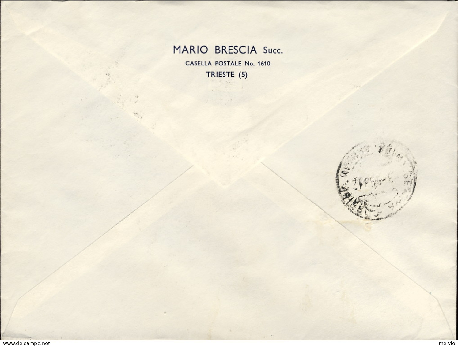 1953-Trieste A Lettera Racc.in Perfetta Tariffa Per L.105 Affr.quartina L.25 Ago - Marcofilía