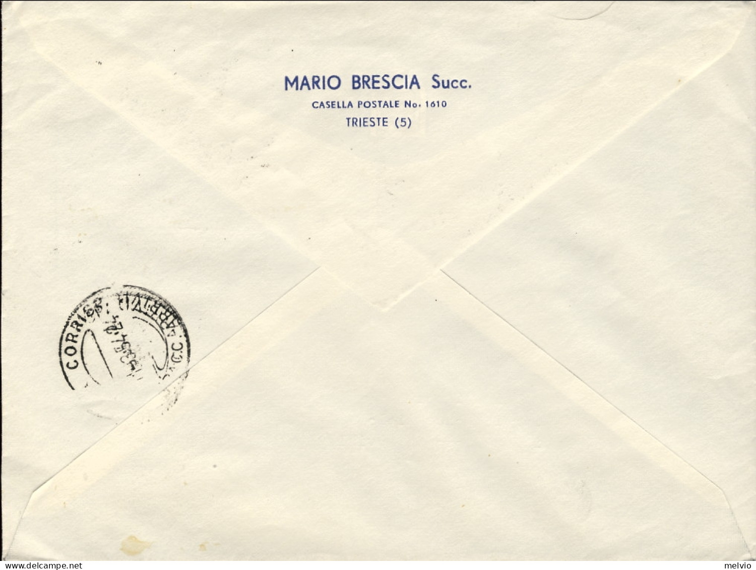 1954-Trieste A Racc. In Perfetta Tariffa L.105 Affr.quartina L.25 Redditi + L.5  - Marcophilia