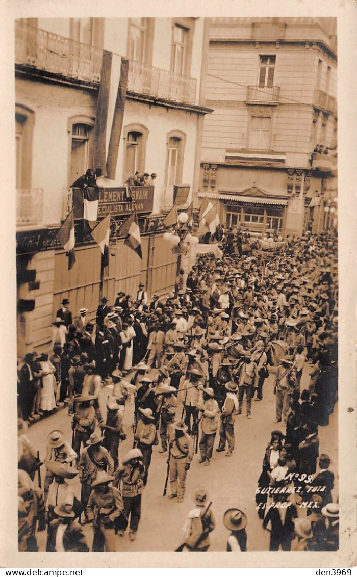Mexique - VERACRUZ - Révolution Mexicaine 1914 - Occupation Américaine - Attente Dans Les Rues - Carte-Photo Gutierrez - Mexico