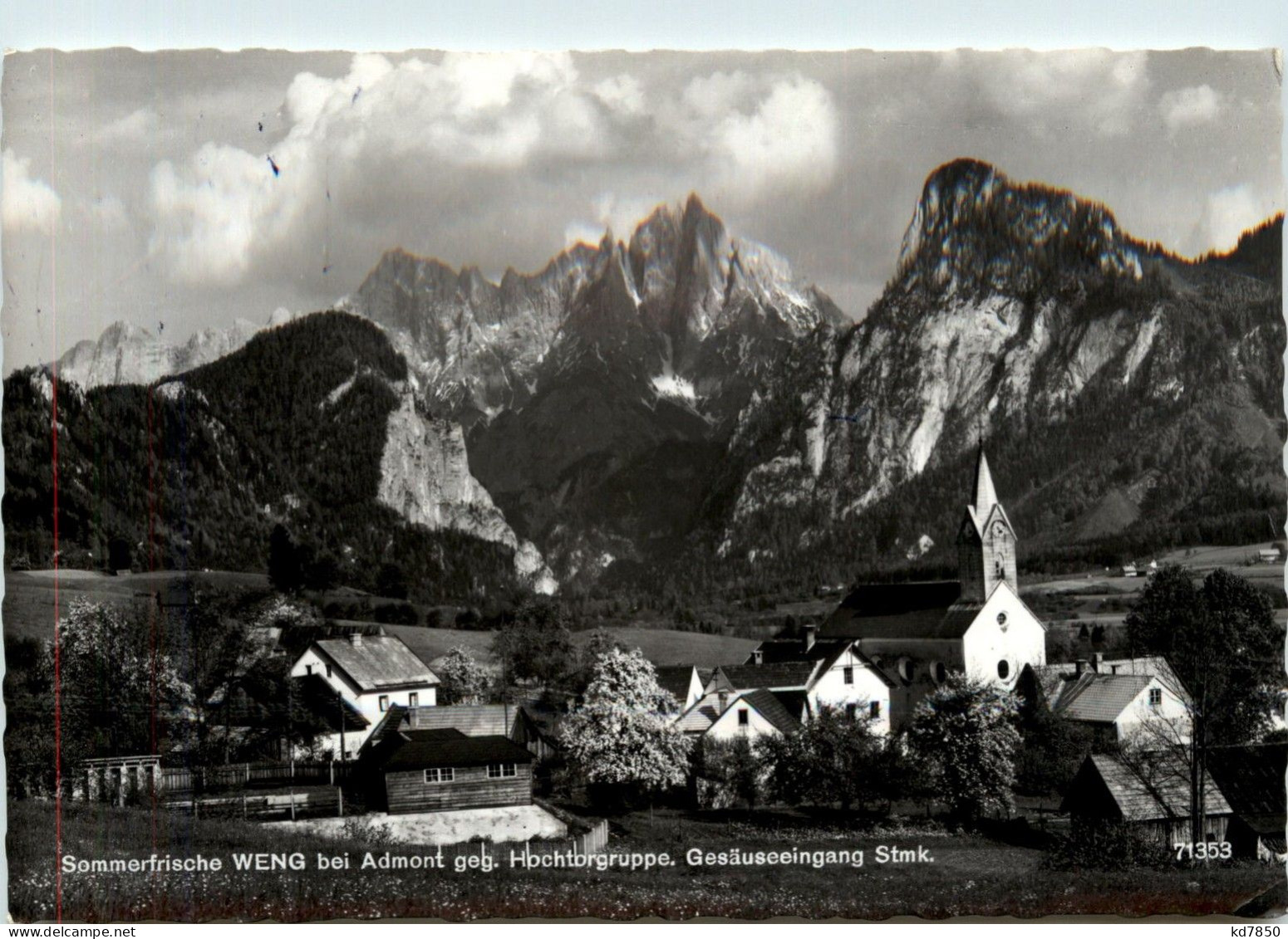 Admont, Sommerfrische Weng Gegen Hochtorgruppe. Gesäuseeingang - Admont