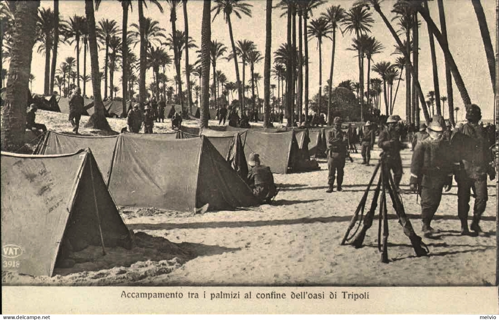 1911/12-"Guerra Italo-Turca,accampamento Tra I Palmizi Al Confine Dell'oasi Di T - Tripolitania