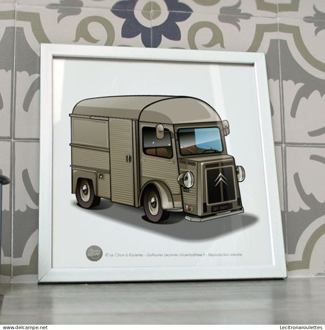 Citroen Hy - Poster Citroen Hy Fourgon Gris Métal 1970 - Auto's