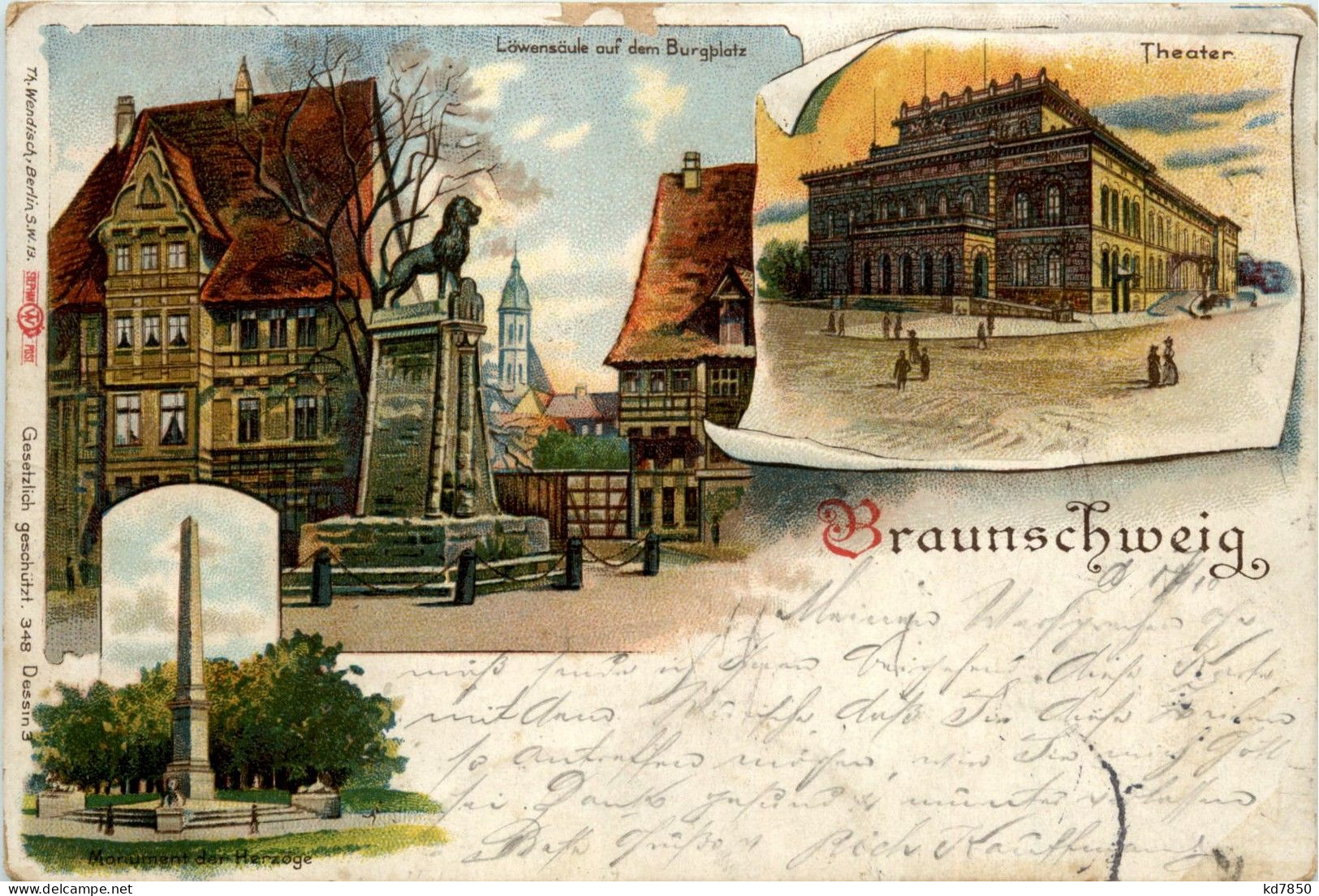 Gruss Aus Braunschweig - Litho - Braunschweig