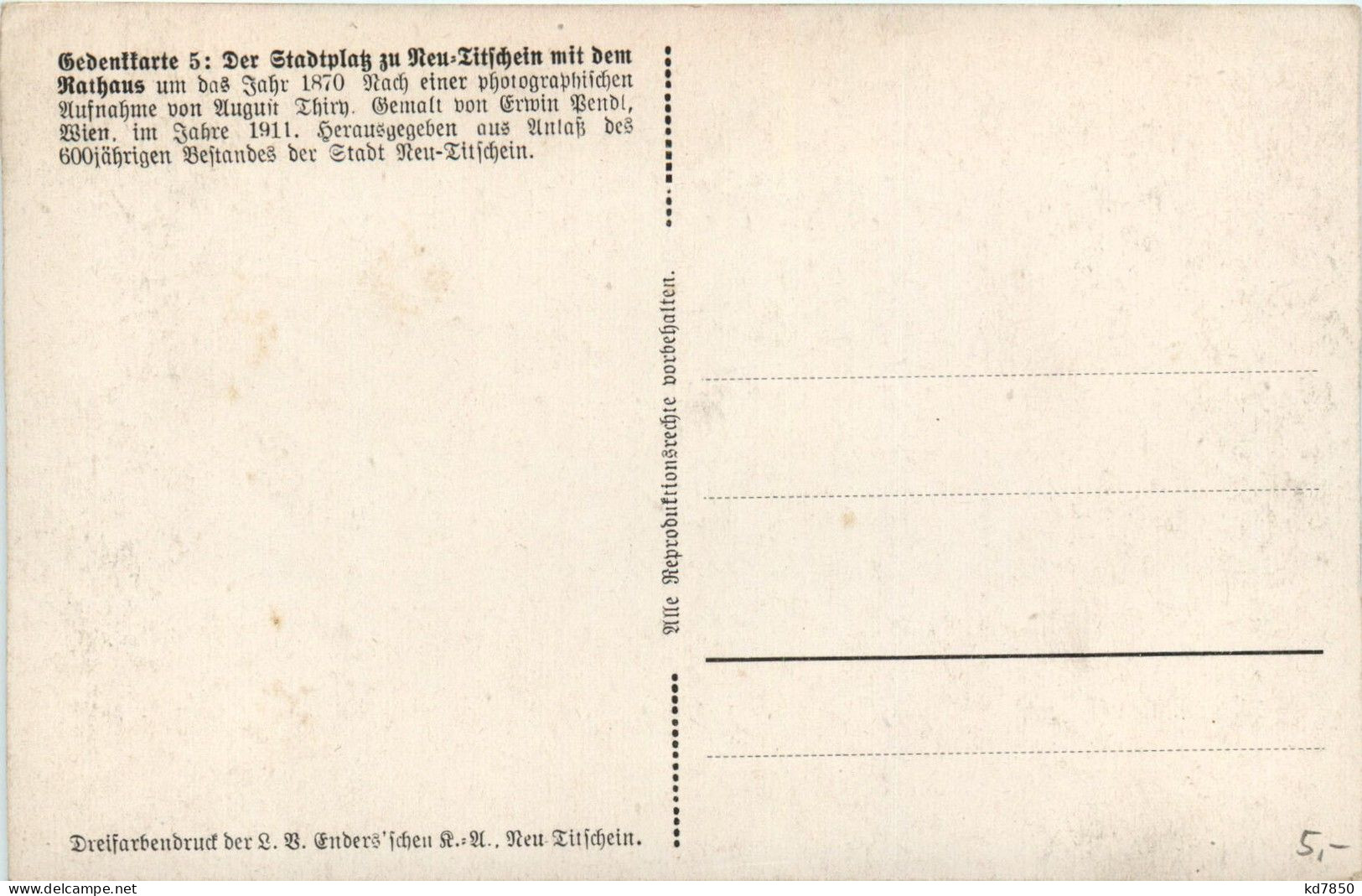 Neu Titschein - Stadtplatz - Tschechische Republik