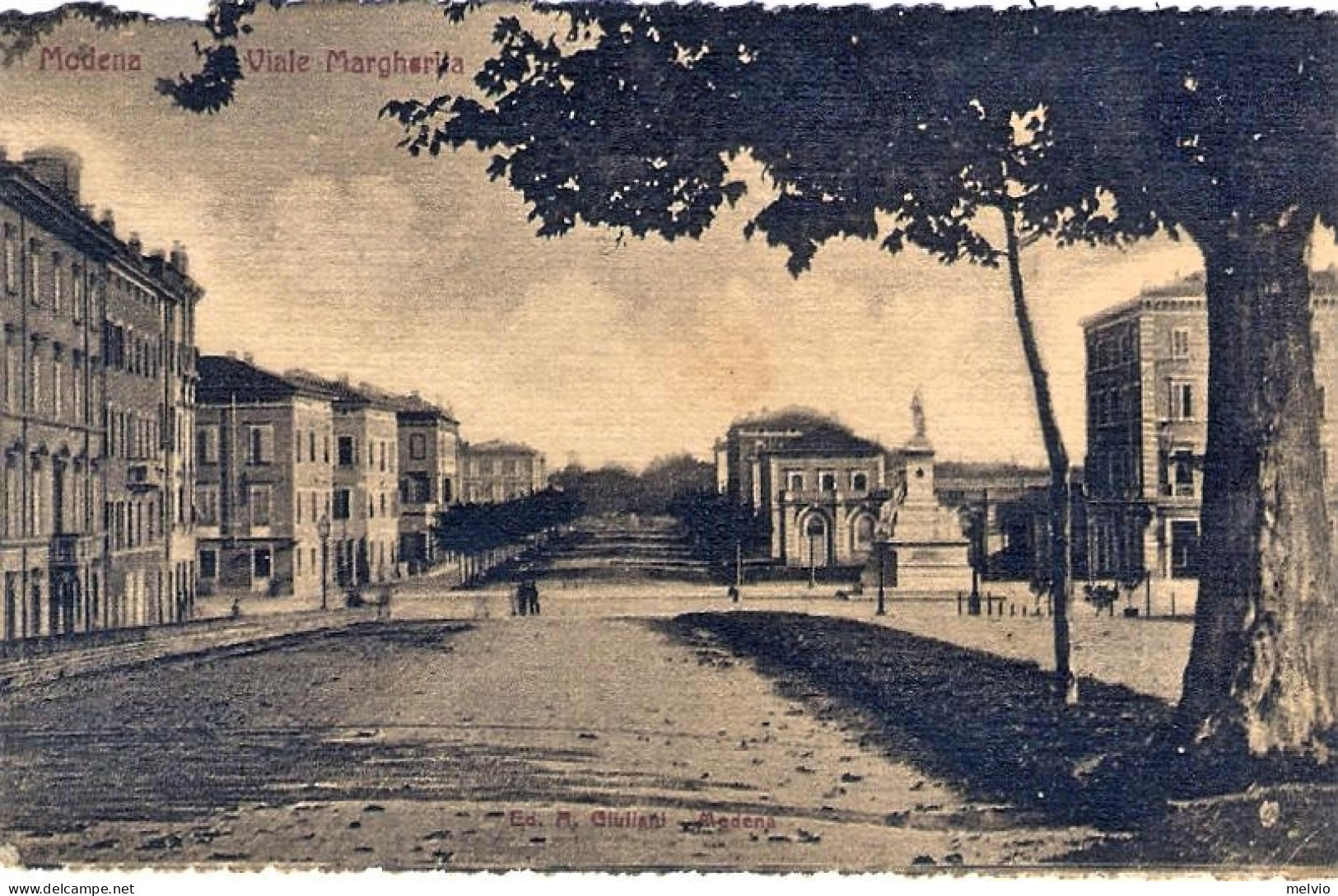 1907-"Modena Viale Margherita" Lieve Irregolarita' In Alto - Modena