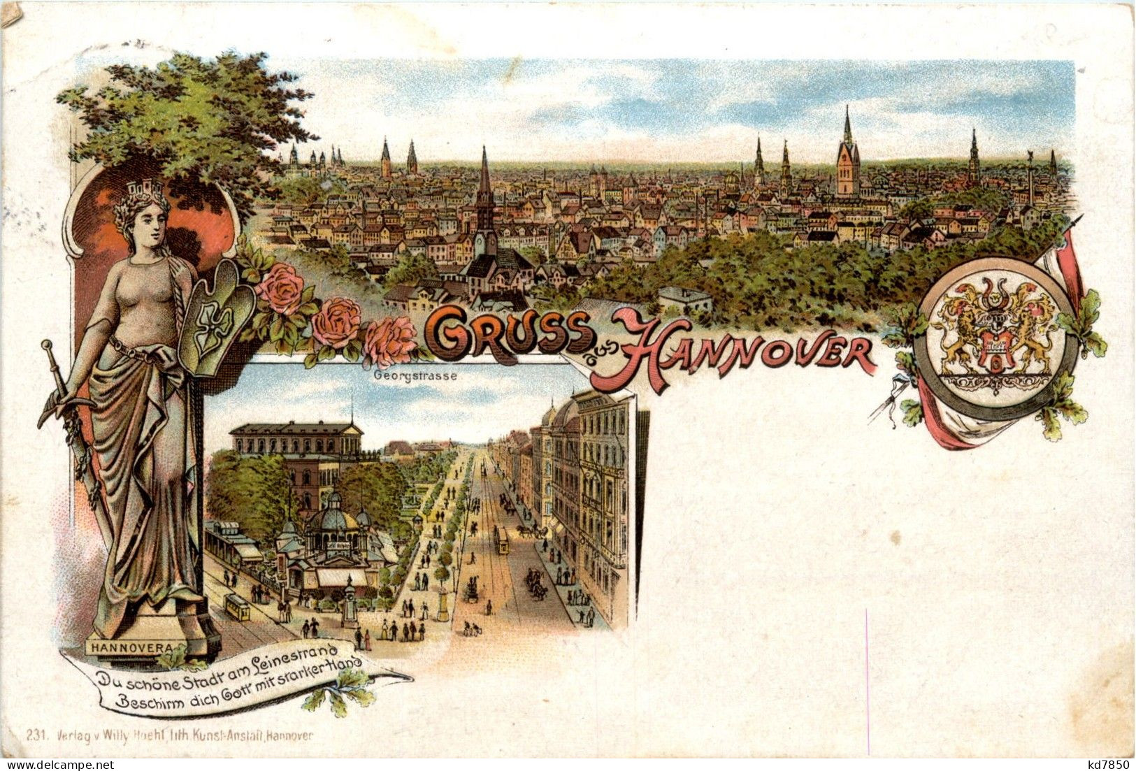 Gruss Aus Hannover - Litho - Hannover