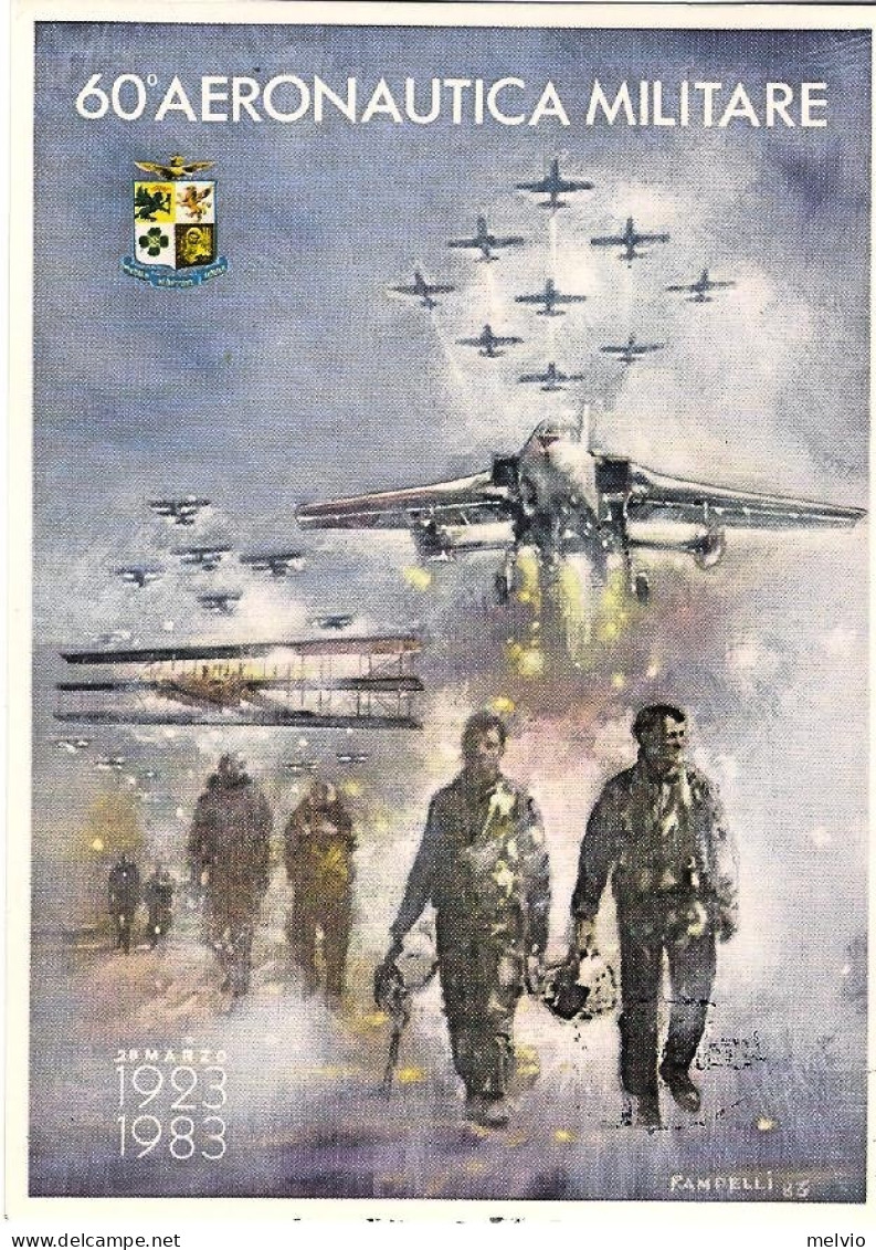 San Marino-1983 Cartolina Commemorativa 60^ Anniversario Fondazione Dell'aeronau - Corréo Aéreo