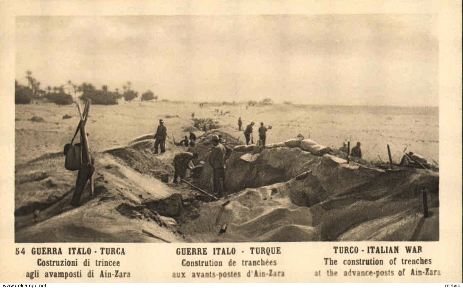 1911/12-"Guerra Italo-Turca,costruzioni Di Trincee Agli Avamposti Di Ain-Zara" - Tripolitaine