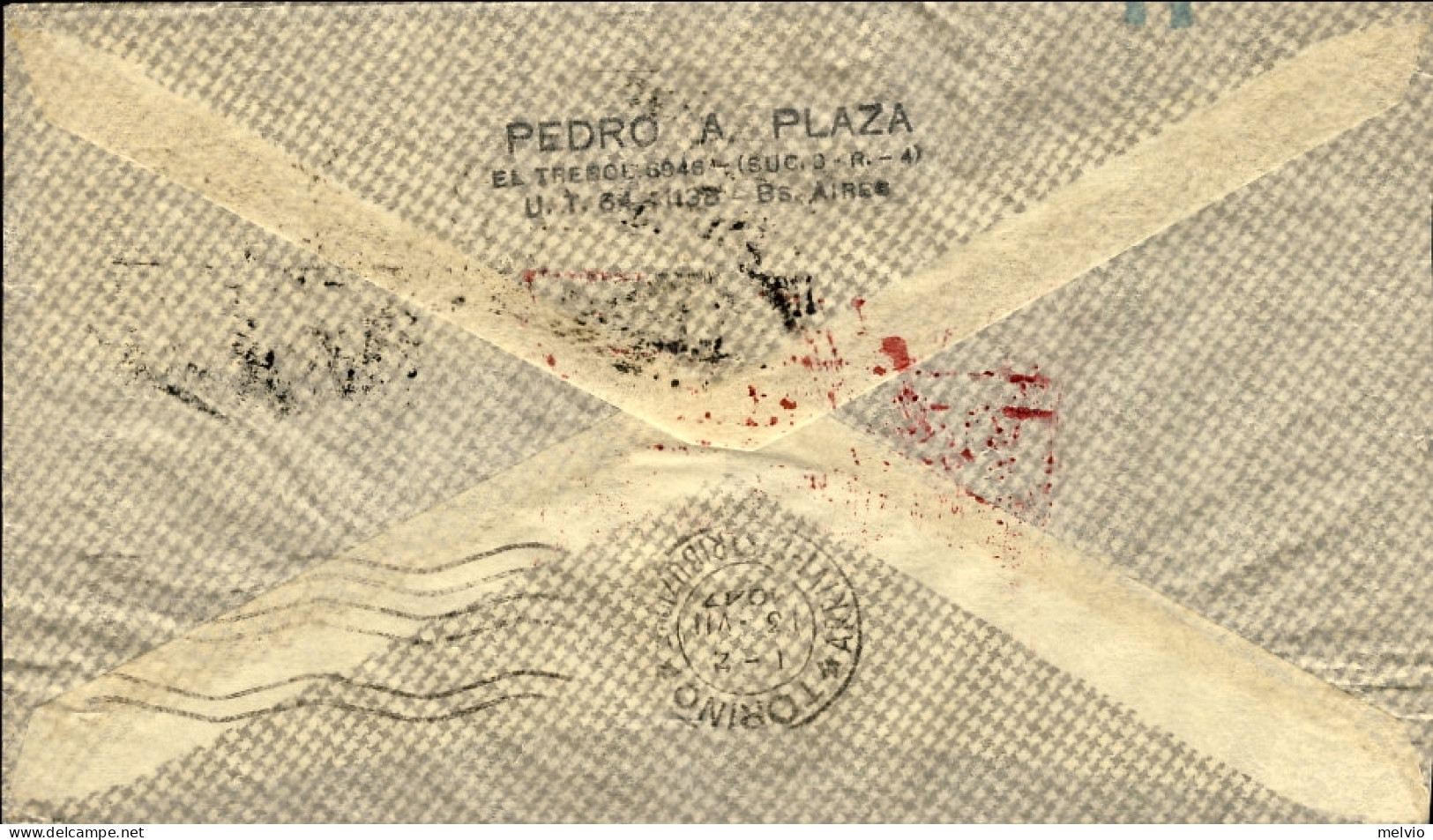 1947-Argentina I^volo Diretto Senza Scalo Per L'Europa F.A.M.A.  Buenos Aires Ro - Airmail