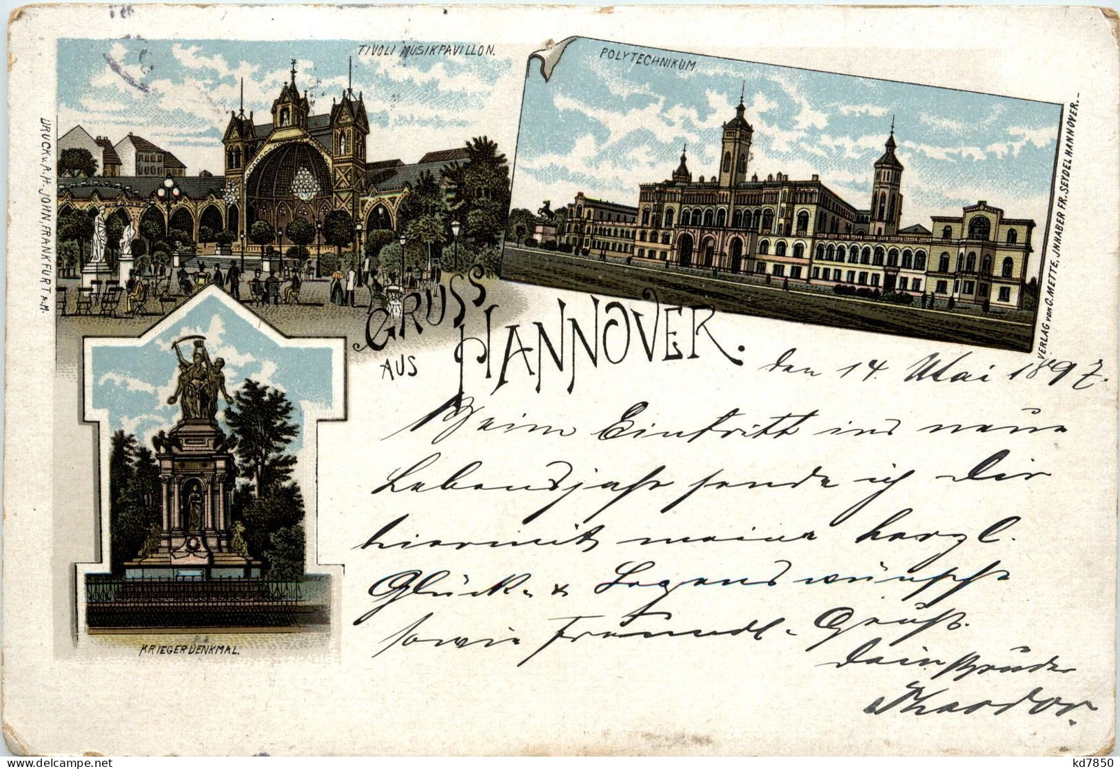 Gruss Aus Hannover - Litho - Hannover