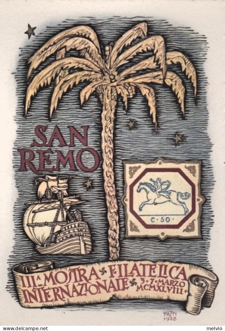 1946-San Remo III* Mostra Filatelica - Exposiciones