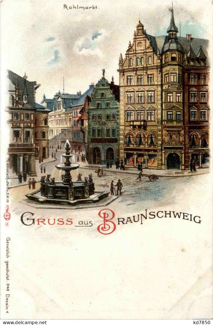 Gruss Aus Braunschweig - Litho - Braunschweig