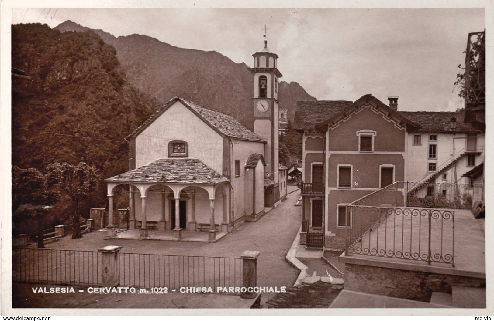 1930circa-Vercelli Valsesia Cervatto Chiesa Parrocchiale - Vercelli