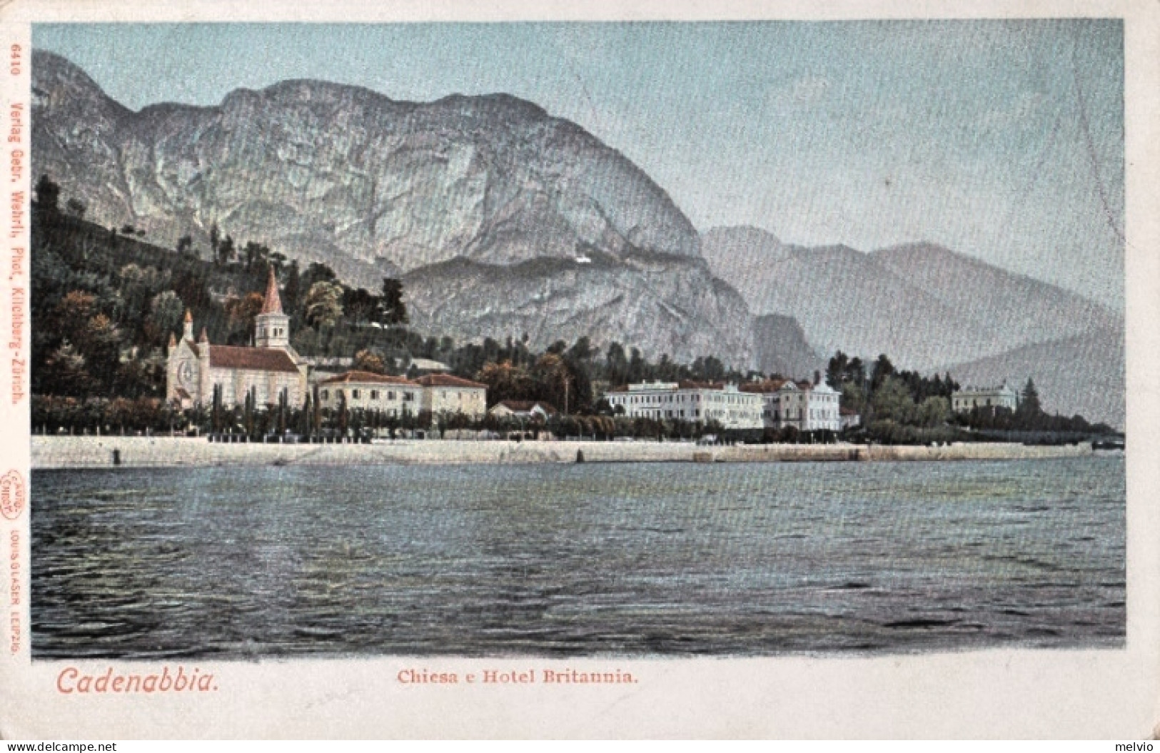 1900circa-Como Cadenabbia Chiesa E Hotel Britannia - Como