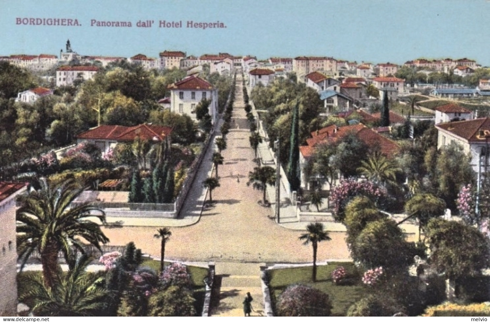 1930circa-Imperia Bordighera Panorama Dall'hotel Hesperia - Imperia