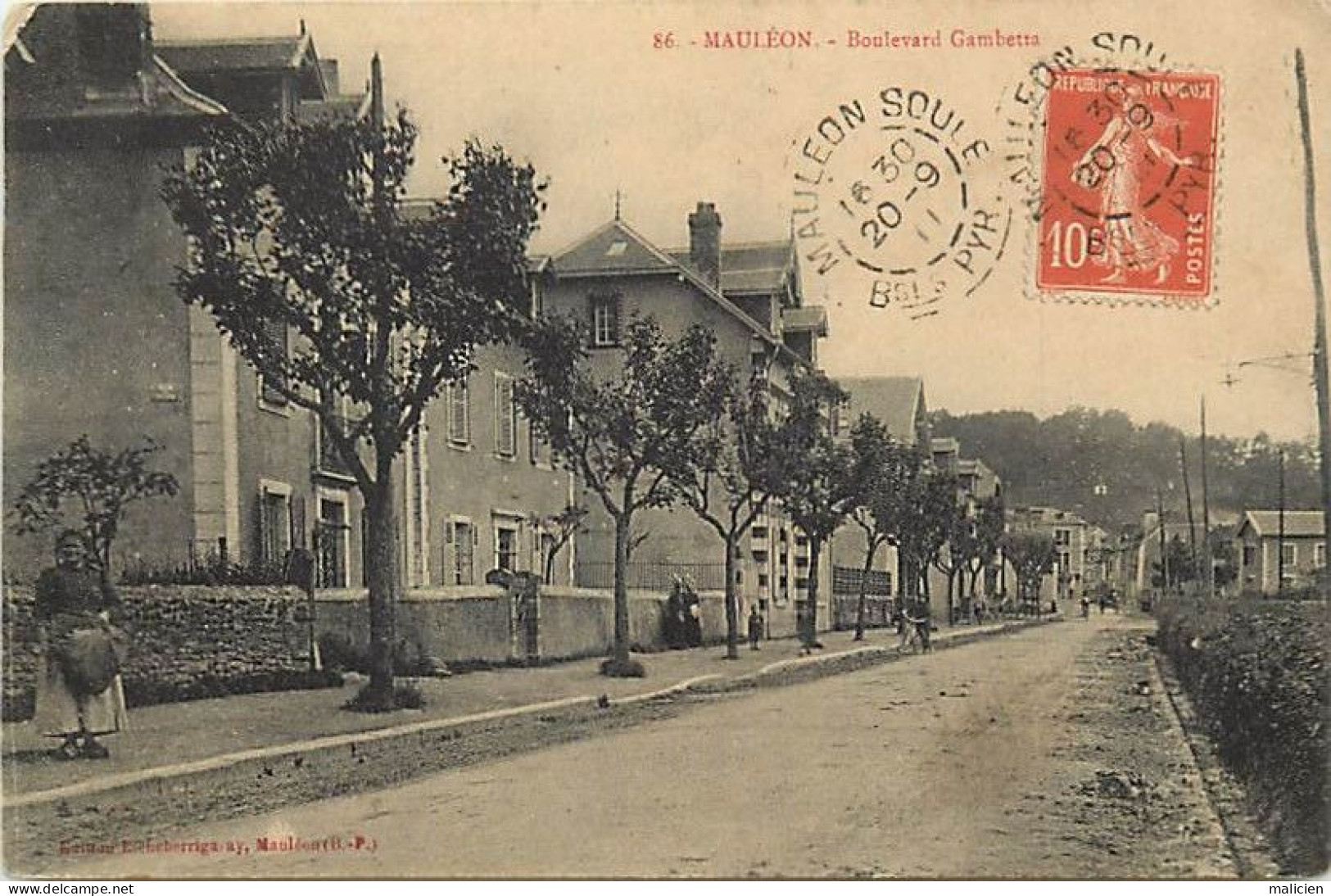 - Dpts Div.-ref-BN322- Pyrenées Atlantiques - Mauléon - Boulevard Gambetta - - Mauleon Licharre