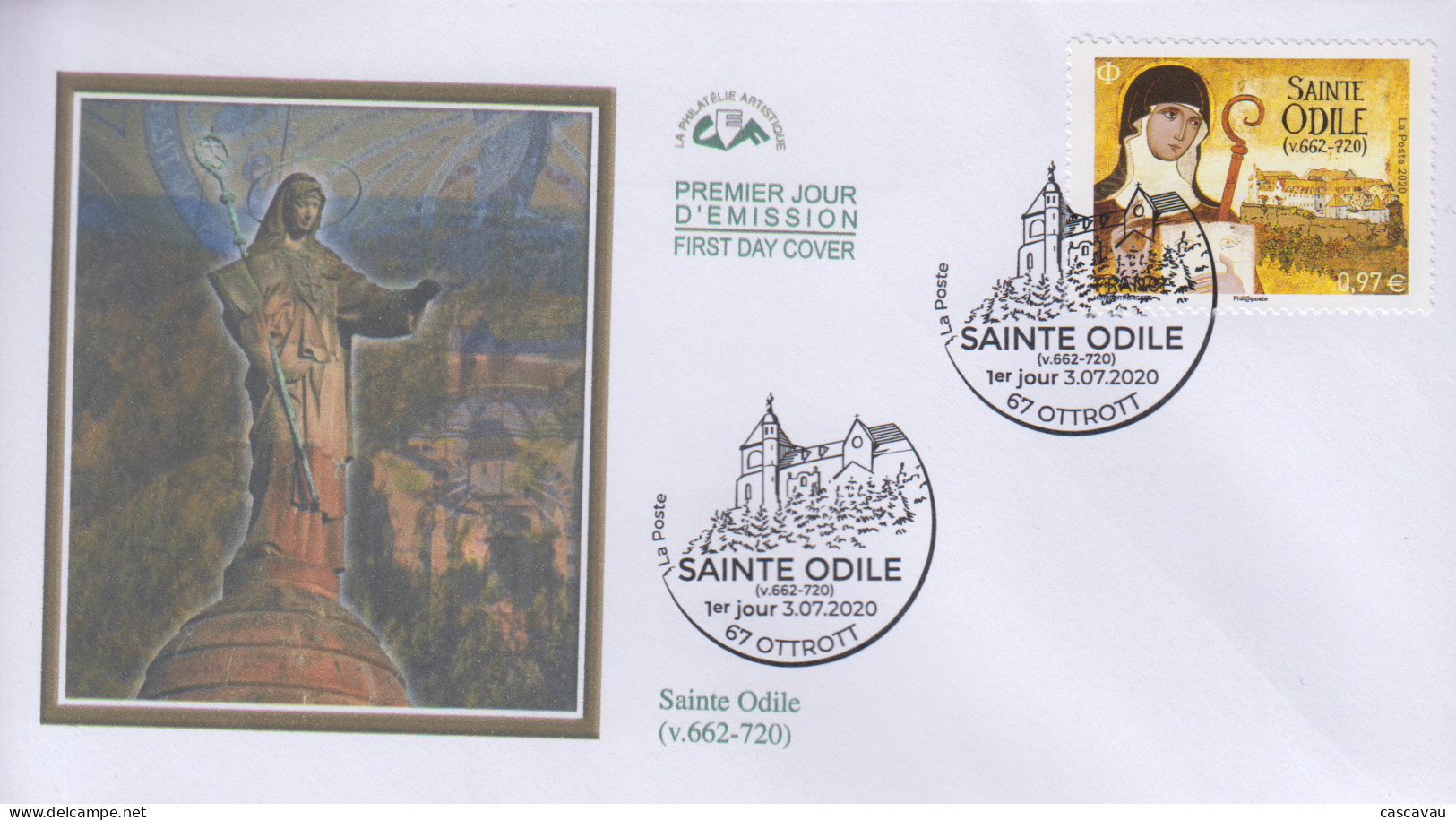 Enveloppe    FDC   1er   Jour    FRANCE     SAINTE   ODILE      OTTROTT    2020 - 2020-…