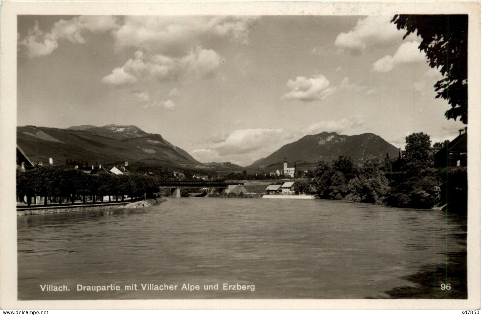 Villach/Kärnten - Villach, Draupartie Mit Villacher Alpe Und Erzberg - Villach