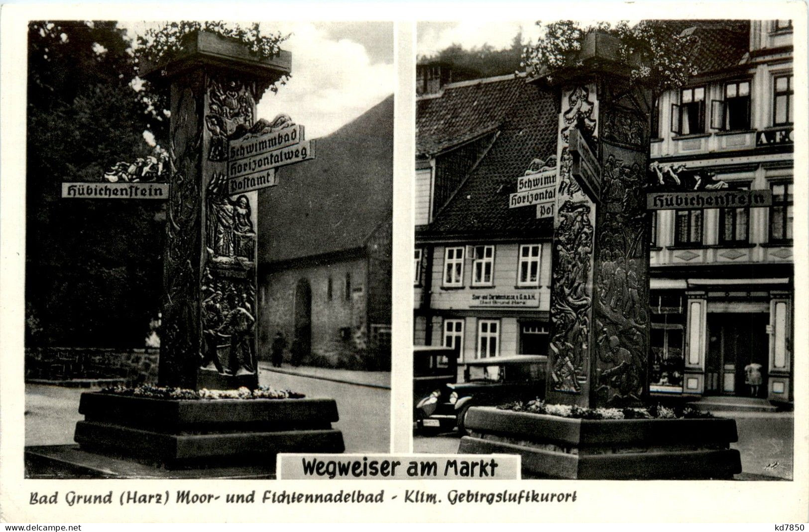 Bad Grund - Wegweiser Am Markt - Bad Grund