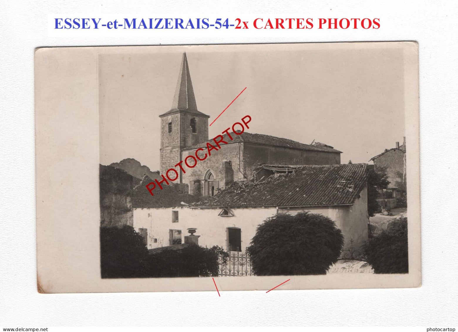 ESSEY-et-MAIZERAIS-54-2x CARTES PHOTOS Allemandes-GUERRE 14-18-1 WK-MILITARIA-Feldpost- - Sonstige & Ohne Zuordnung