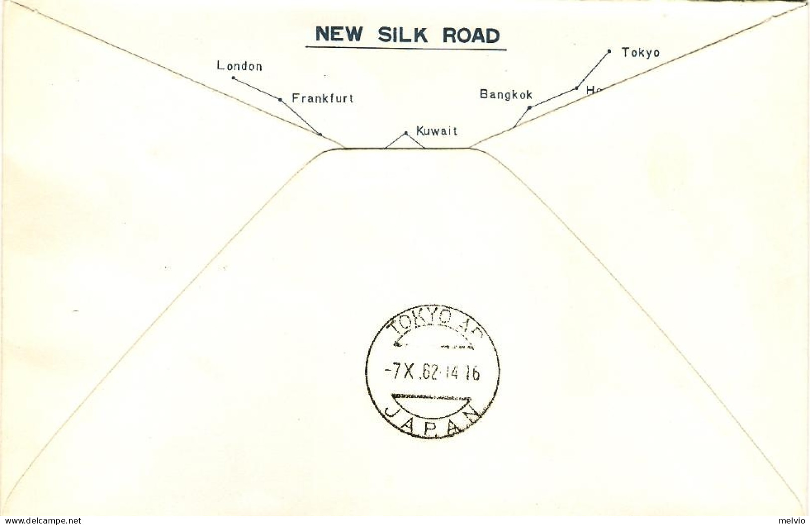 1962-India Ufficiale Della JAL "nuova Rotta Della Seta" Calcutta Tokyo Del 6 Ott - Andere & Zonder Classificatie