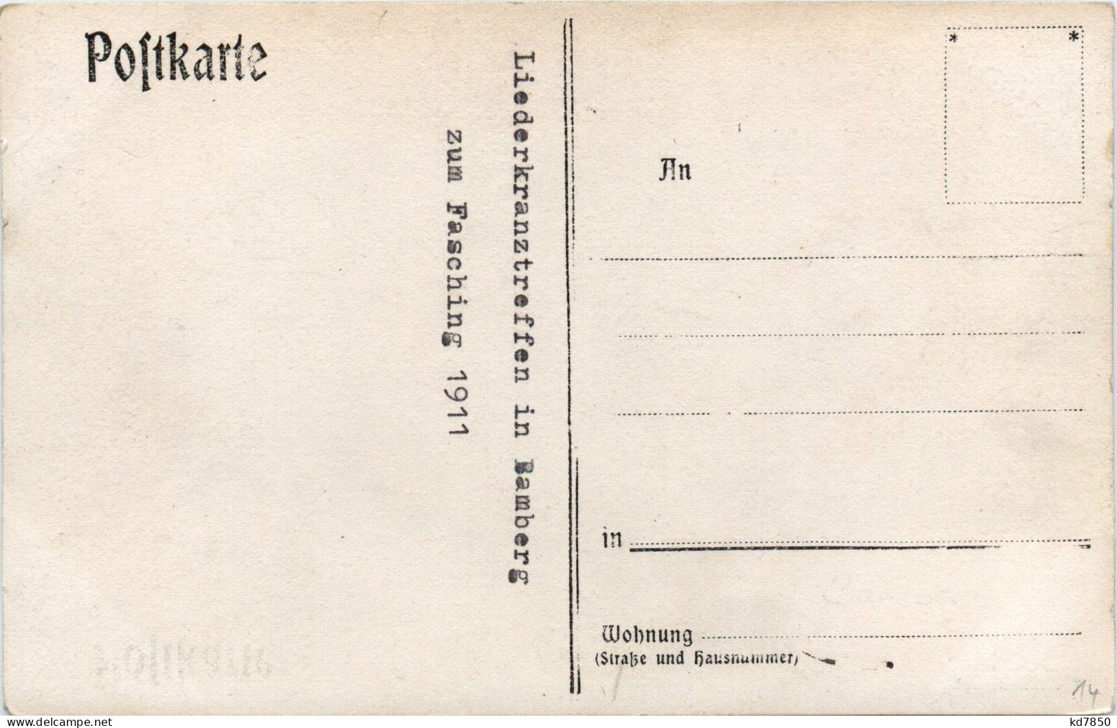 Bamberg - Liederkranztreffen Fasching 1911 - Bamberg