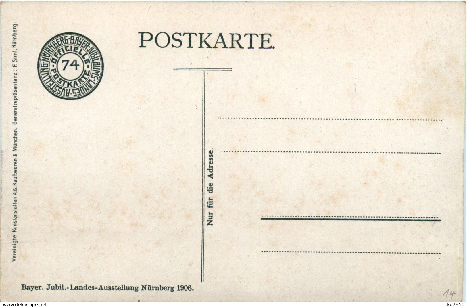 Nürnberg - Bayr. Jubiläums Ausstellung 1906 - Nürnberg