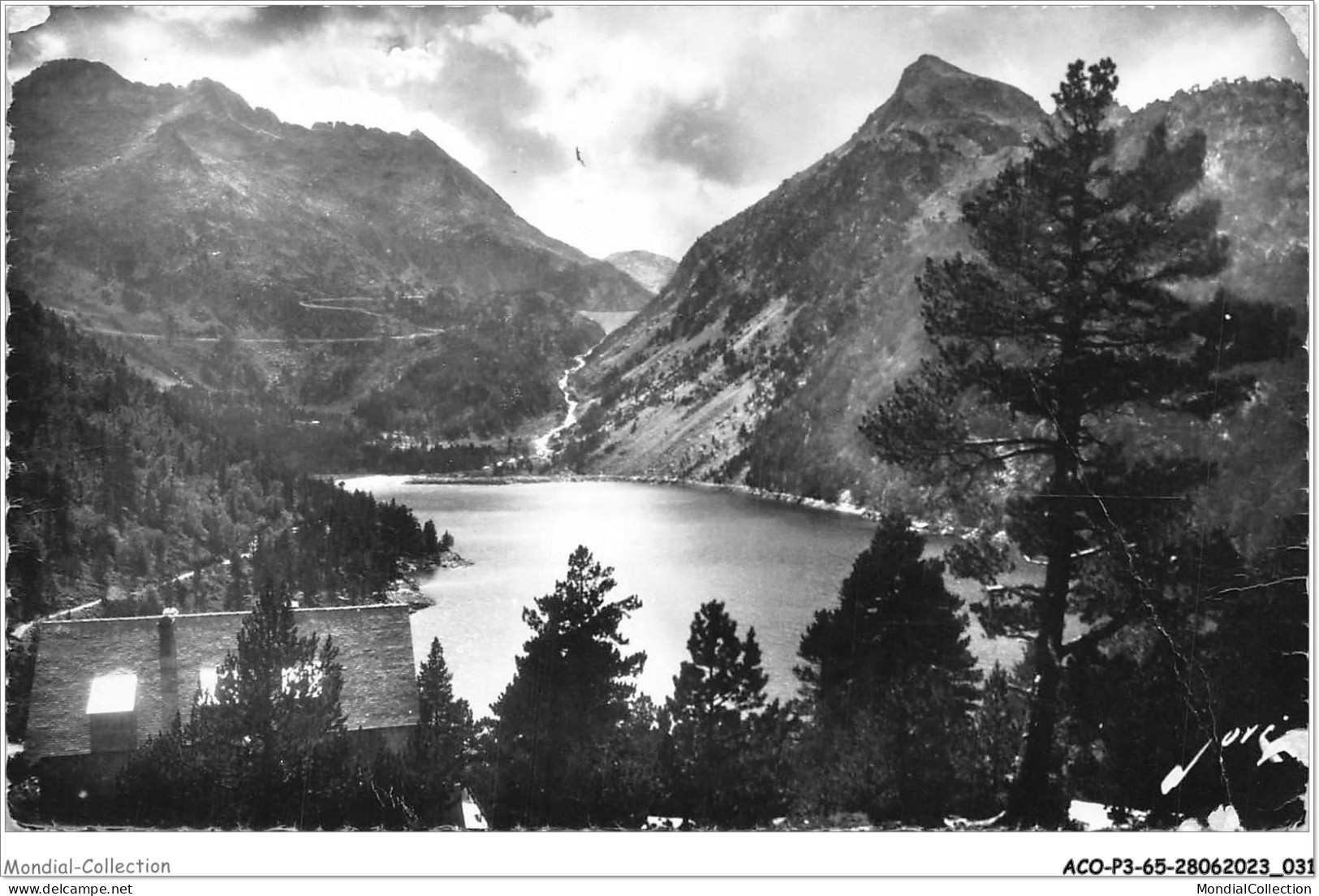 ACOP3-65-0213 - VALLEE D'AURE - Le Lac D'orédon Et Le Refuge Du T C F  - Vielle Aure