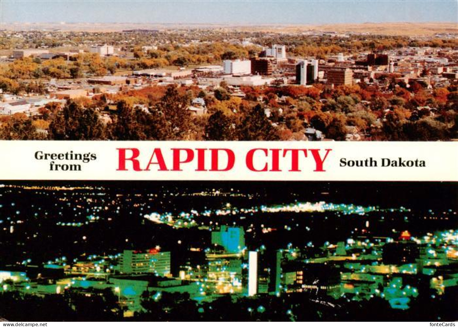 73879905 Rapid_City_South_Dakota_USA Panorama Stadtansicht Bei Nacht - Sonstige & Ohne Zuordnung