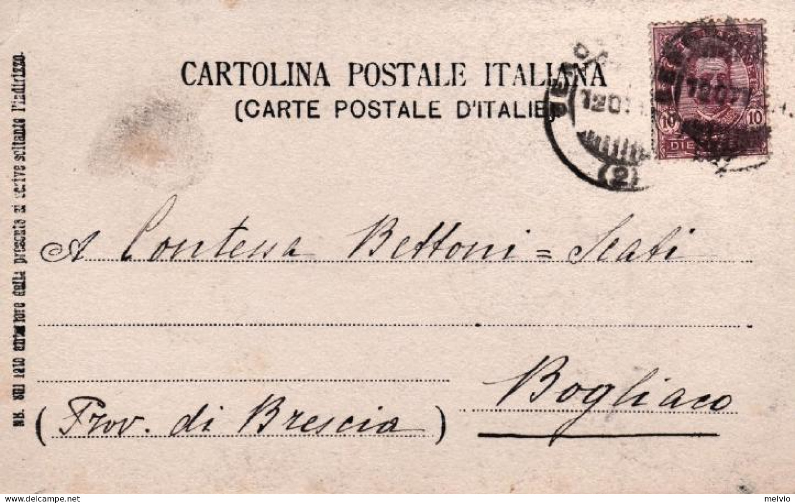 1898-veduta Di Castello E Foto Di Gruppo Con Lanciere Di Piemonte, Cartolina Via - Heimat