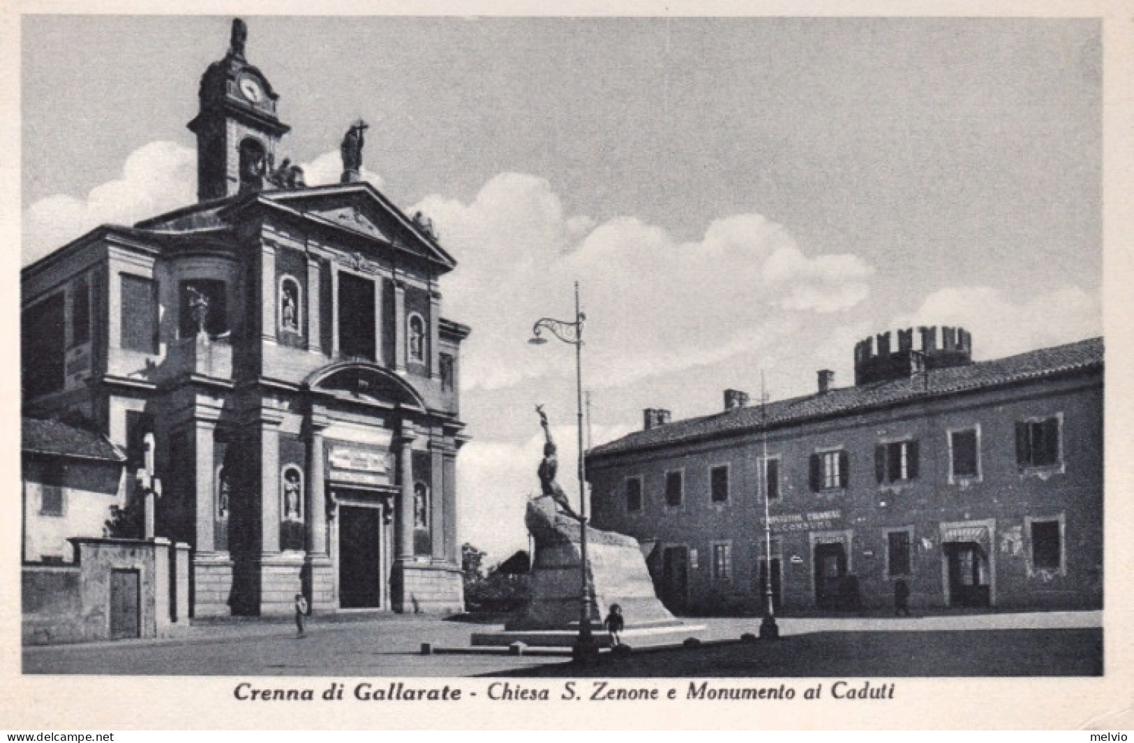 1930circa-Varese Comune Di Gallarate Chiesa S.Zenone E Monumento Ai Caduti - Varese