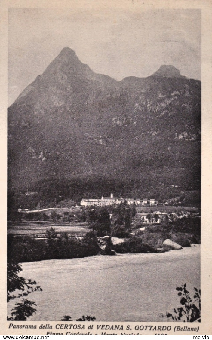1940-Belluno Certosa Di Vedana S.Gottardo, Affrancata Due 5c.Imperiale - Belluno