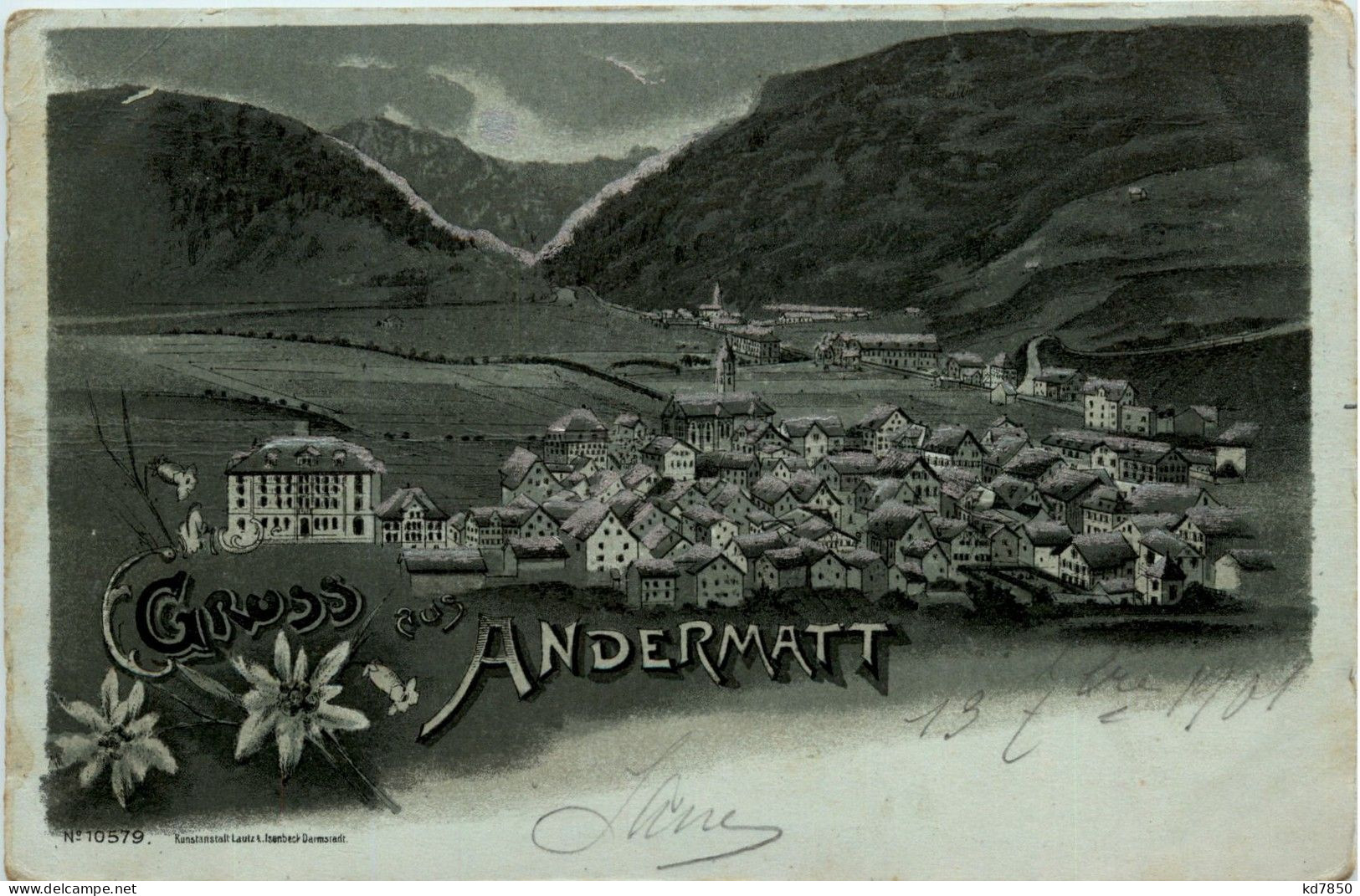 Gruss Aus Andermatt - Litho - Andermatt