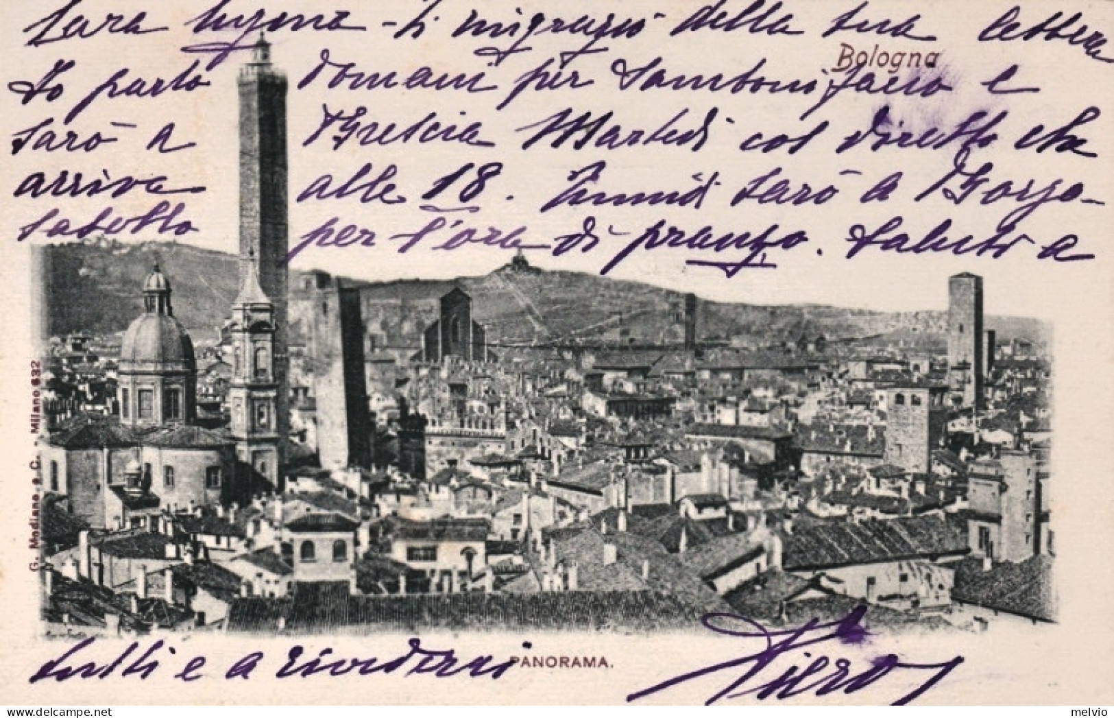 1898-Bologna Panorama, Cartolina Viaggiata - Bologna