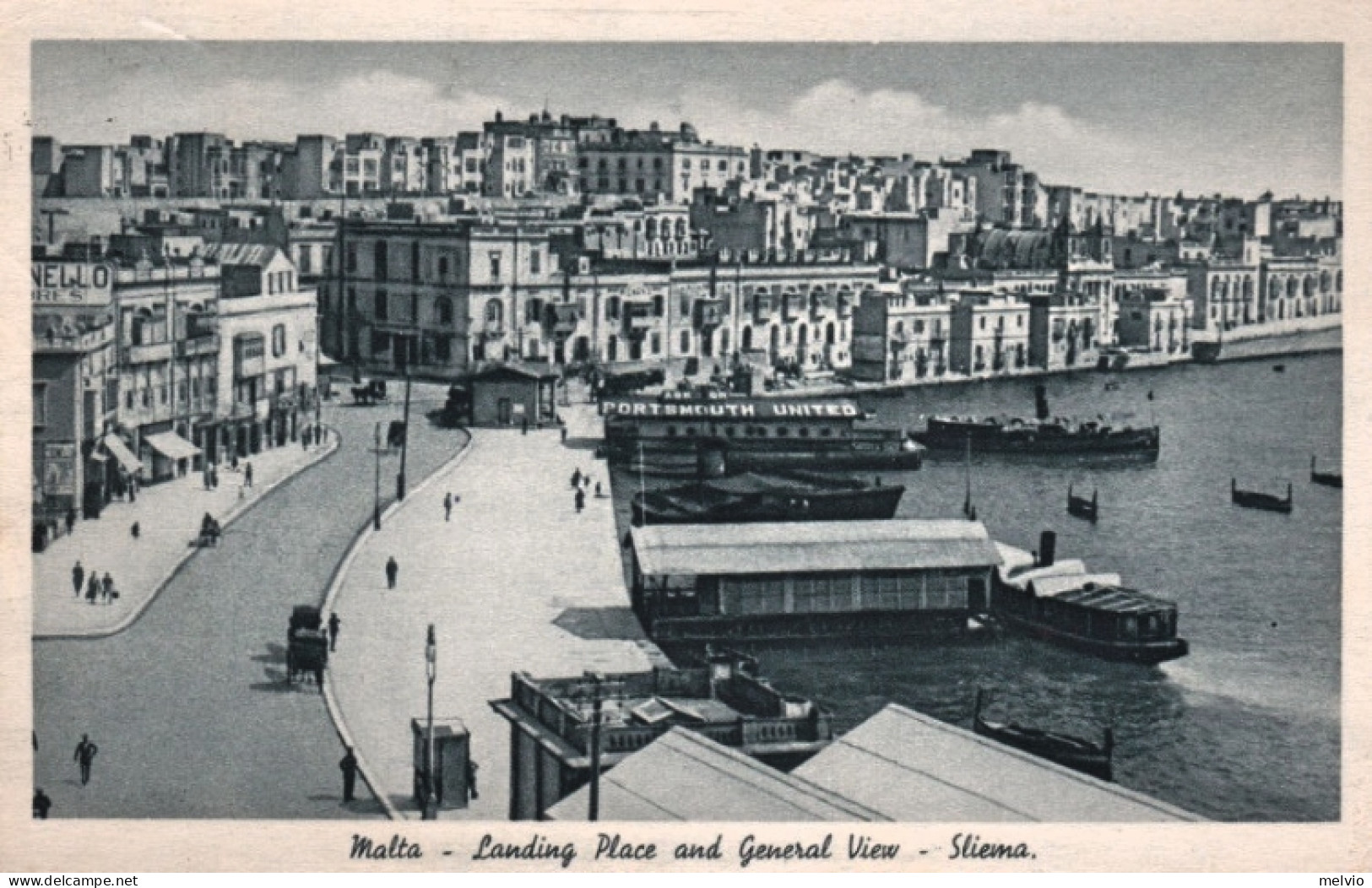 1938-Malta Landing Place And General View Sliema,con Affrancatura Tedesca - Malte