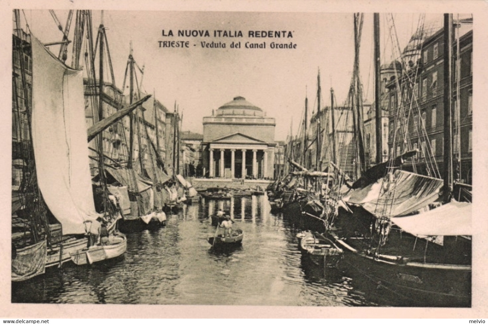 1920circa-la Nuova Italia Redenta Trieste Veduta Del Canal Grande - Trieste