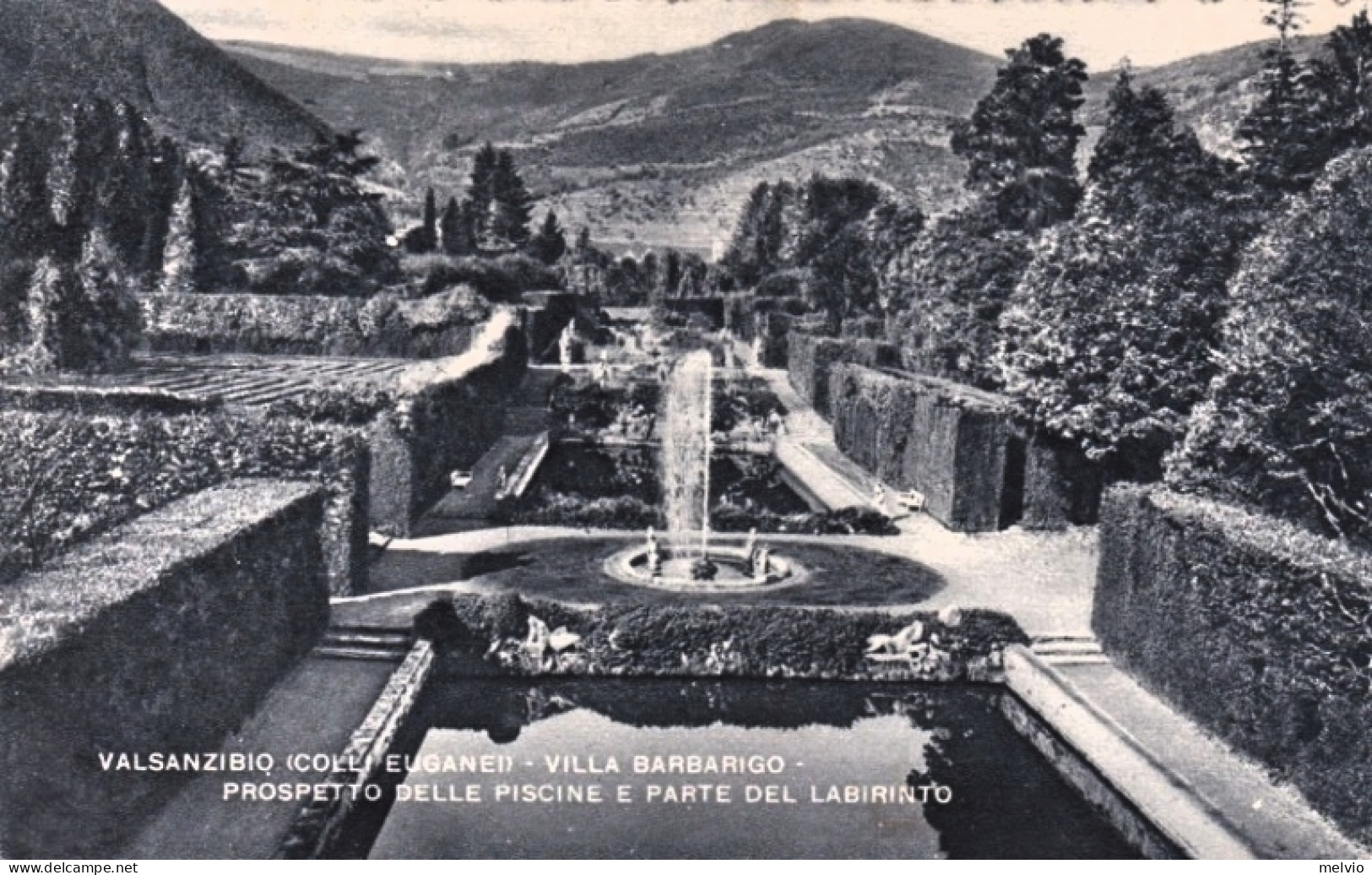 1947-Padova Valsanzibio Colli Euganei Villa Barbarigo Prospetto Delle Piscine E  - Padova (Padua)