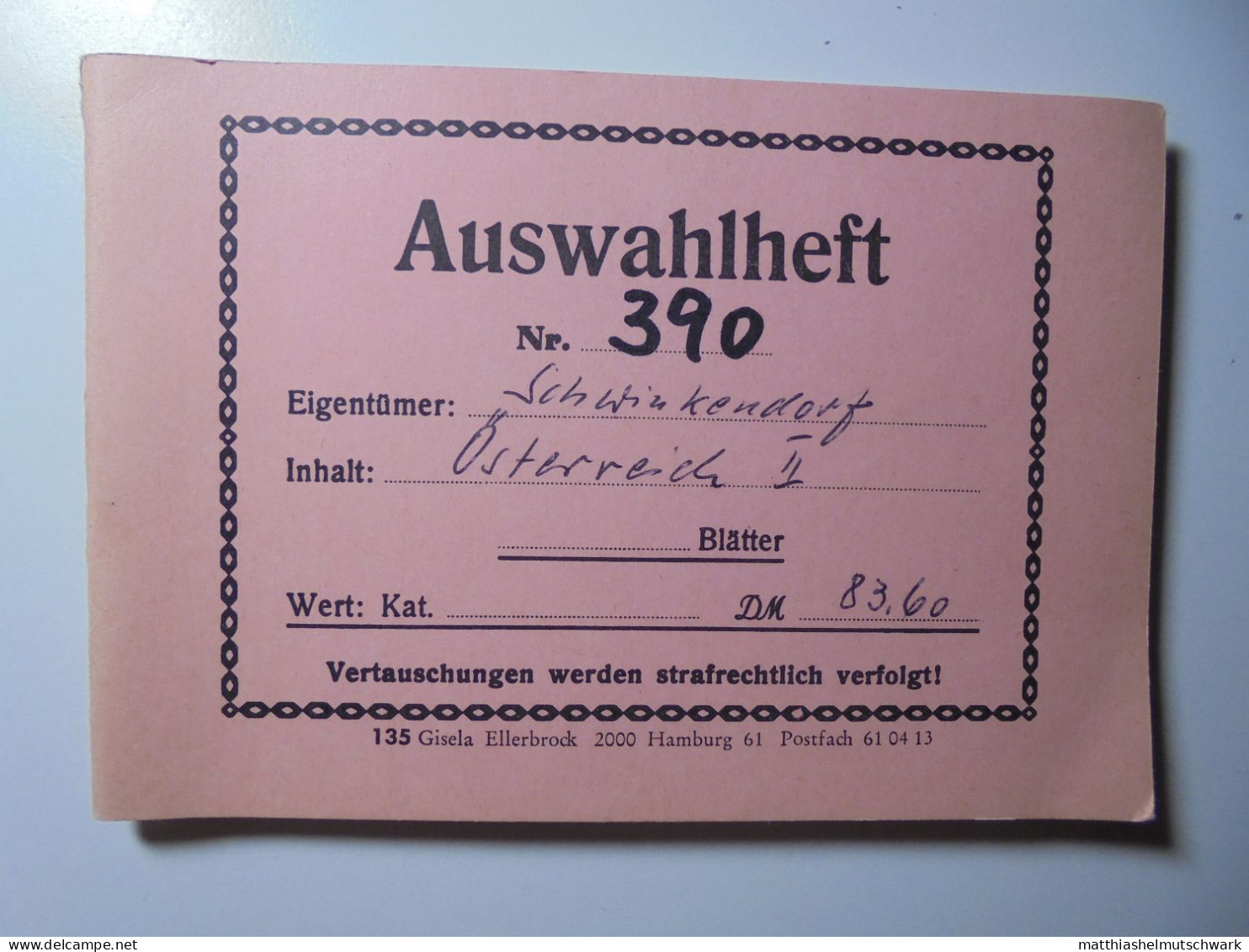 Auswahlheft Nr. 390 20 Blätter 105 Briefmarken  Österreich Ca. 1935-1962/Mi Nr. 577-1118, Unvollständig - Colecciones